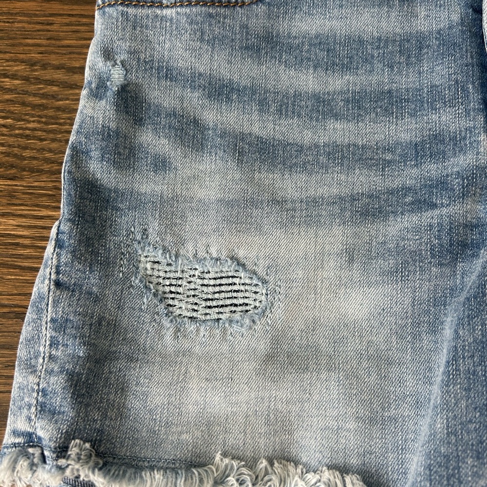 Denim Distressed Girls Shorts - Picture 2 of 4